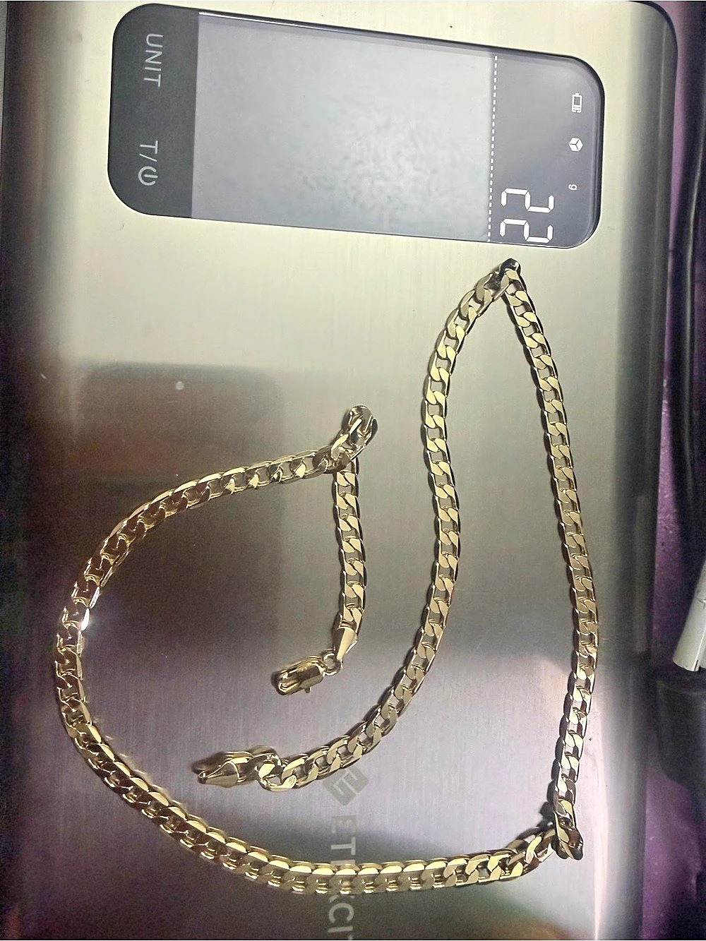 Flat Cuban Chain Gold Plated